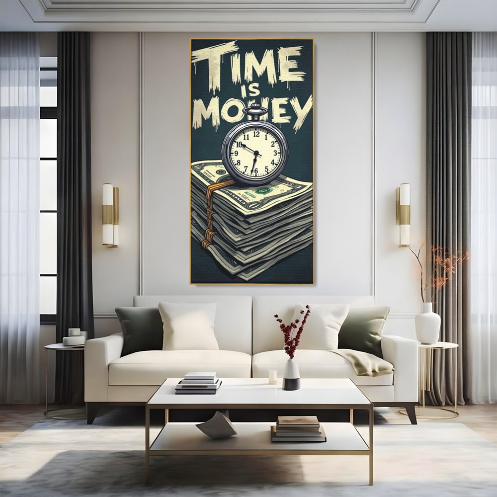 Tablou Canvas Premium, LuxCanva® Q1012, Ora Succesului, Timp, Ceas, Bani, Business, Disciplina, Motivatie, Performanta, Cariera, Birou, Dormitor