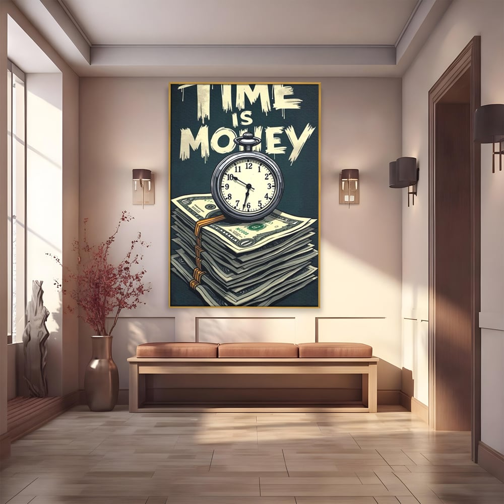 Tablou Canvas Premium, LuxCanva® Q1012, Ora Succesului, Timp, Ceas, Bani, Business, Disciplina, Motivatie, Performanta, Cariera, Birou, Dormitor