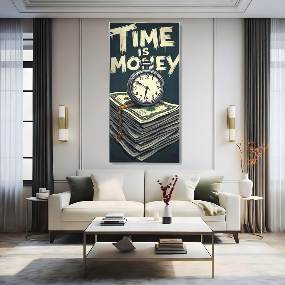 Tablou Canvas Premium, LuxCanva® Q1012, Ora Succesului, Timp, Ceas, Bani, Business, Disciplina, Motivatie, Performanta, Cariera, Birou, Dormitor