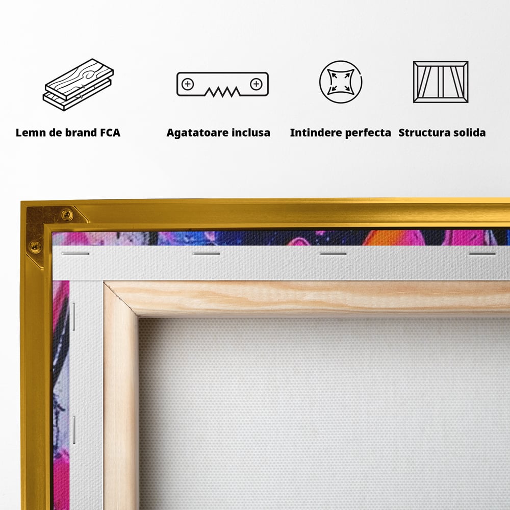 Tablou Canvas Premium, LuxCanva® Q1013, Iubeste Viata, Graffiti, Iubire, Viata, Urban, Motivational, Mesaj, Pozitiv, Modern, Birou, Dormitor