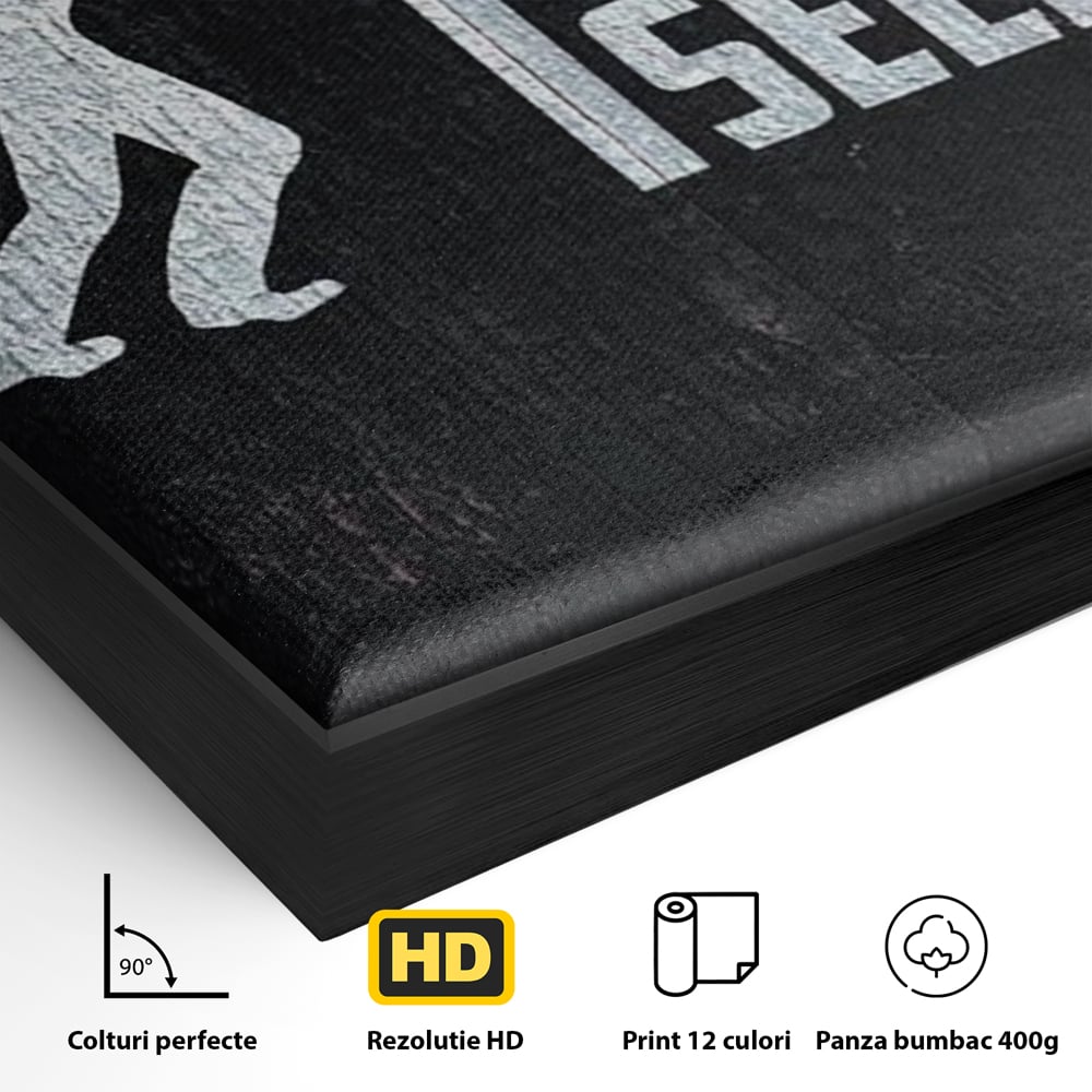 Tablou Canvas Premium, LuxCanva® Q1015, Dincolo de Limite, Motivatie, Ambitie, Mesaj, Curaj, Determinare, Efort, Succes, Energie, Birou, Dormitor
