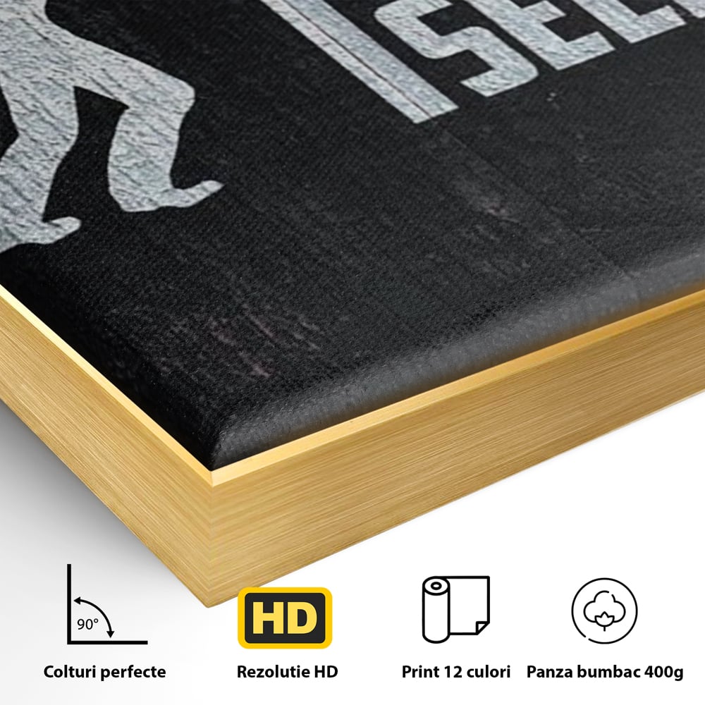 Tablou Canvas Premium, LuxCanva® Q1015, Dincolo de Limite, Motivatie, Ambitie, Mesaj, Curaj, Determinare, Efort, Succes, Energie, Birou, Dormitor