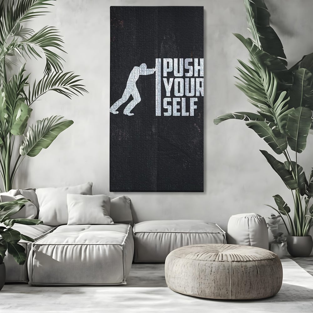 Tablou Canvas Premium, LuxCanva® Q1015, Dincolo de Limite, Motivatie, Ambitie, Mesaj, Curaj, Determinare, Efort, Succes, Energie, Birou, Dormitor
