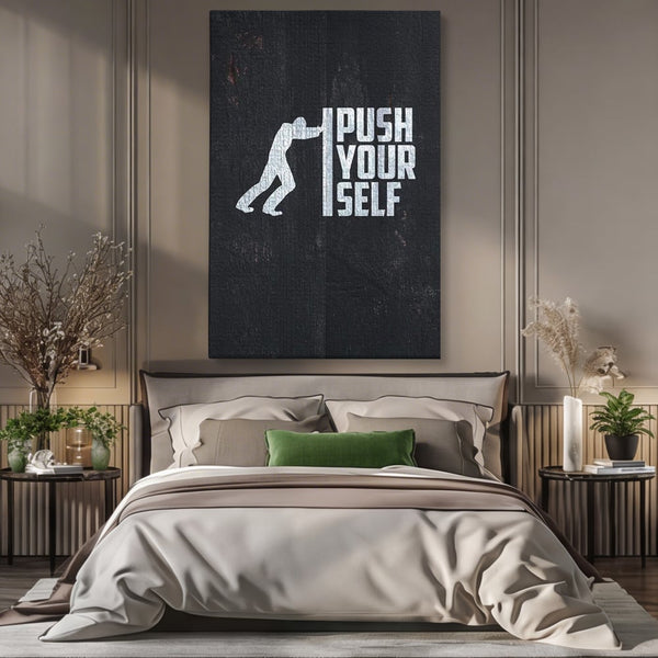 Tablou Canvas Premium, LuxCanva® Q1015, Dincolo de Limite, Motivatie, Ambitie, Mesaj, Curaj, Determinare, Efort, Succes, Energie, Birou, Dormitor