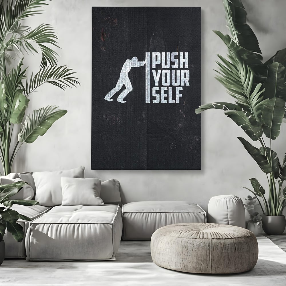 Tablou Canvas Premium, LuxCanva® Q1015, Dincolo de Limite, Motivatie, Ambitie, Mesaj, Curaj, Determinare, Efort, Succes, Energie, Birou, Dormitor