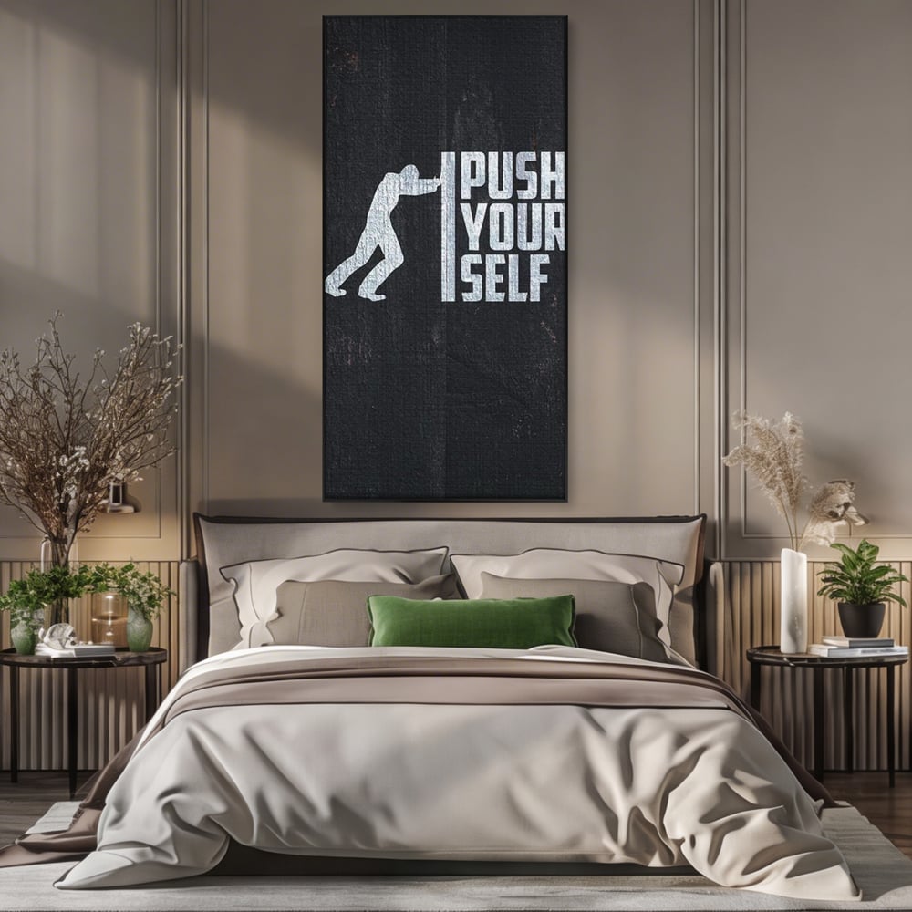 Tablou Canvas Premium, LuxCanva® Q1015, Dincolo de Limite, Motivatie, Ambitie, Mesaj, Curaj, Determinare, Efort, Succes, Energie, Birou, Dormitor