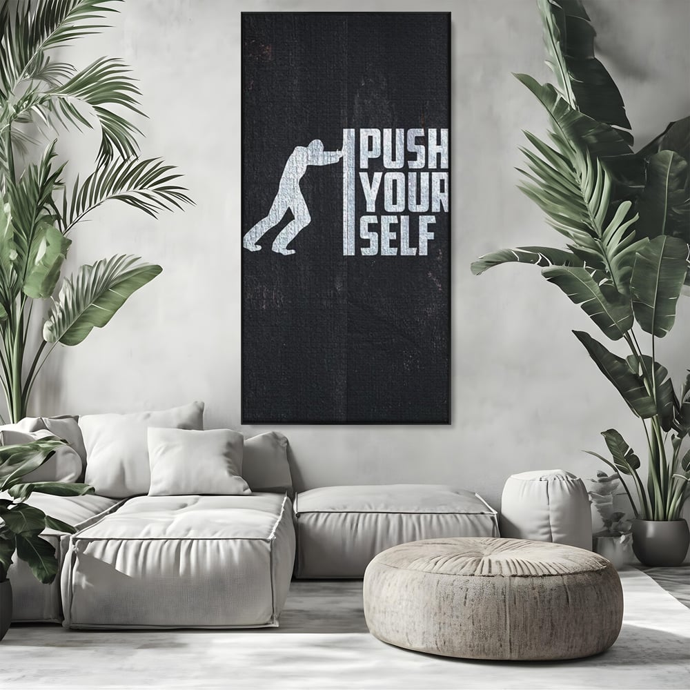 Tablou Canvas Premium, LuxCanva® Q1015, Dincolo de Limite, Motivatie, Ambitie, Mesaj, Curaj, Determinare, Efort, Succes, Energie, Birou, Dormitor
