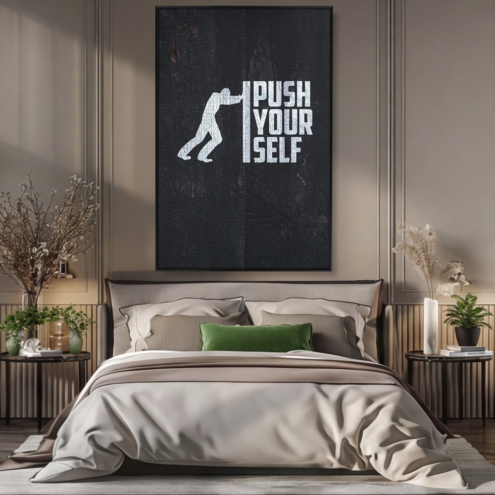 Tablou Canvas Premium, LuxCanva® Q1015, Dincolo de Limite, Motivatie, Ambitie, Mesaj, Curaj, Determinare, Efort, Succes, Energie, Birou, Dormitor