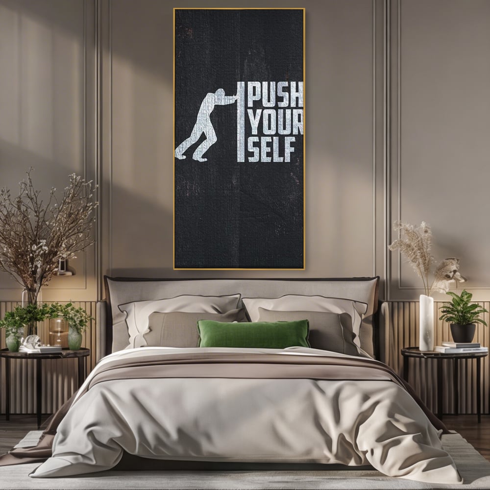 Tablou Canvas Premium, LuxCanva® Q1015, Dincolo de Limite, Motivatie, Ambitie, Mesaj, Curaj, Determinare, Efort, Succes, Energie, Birou, Dormitor
