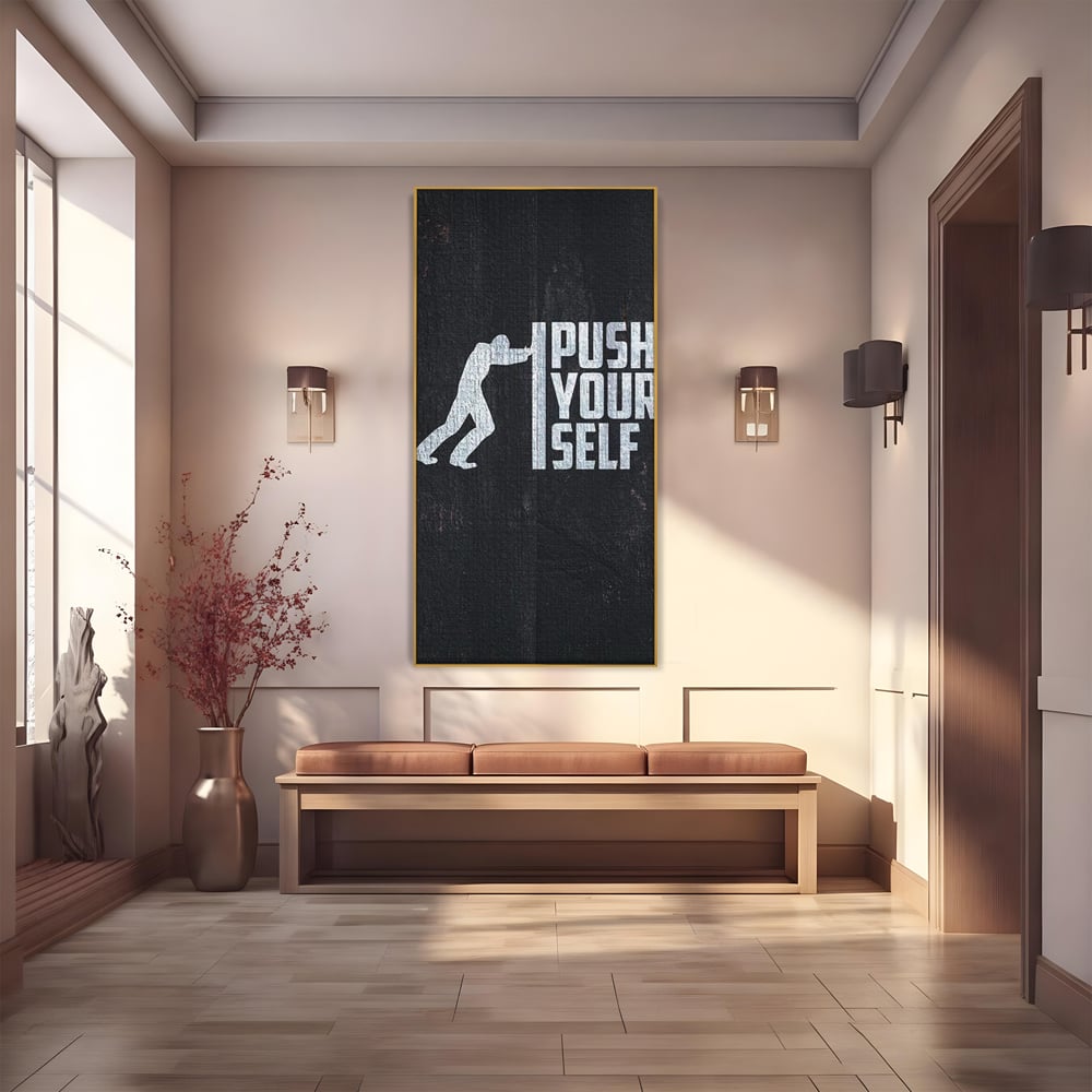 Tablou Canvas Premium, LuxCanva® Q1015, Dincolo de Limite, Motivatie, Ambitie, Mesaj, Curaj, Determinare, Efort, Succes, Energie, Birou, Dormitor