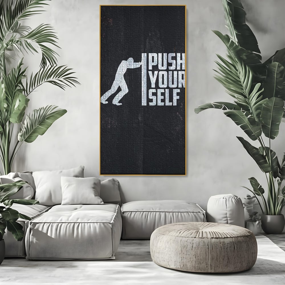 Tablou Canvas Premium, LuxCanva® Q1015, Dincolo de Limite, Motivatie, Ambitie, Mesaj, Curaj, Determinare, Efort, Succes, Energie, Birou, Dormitor