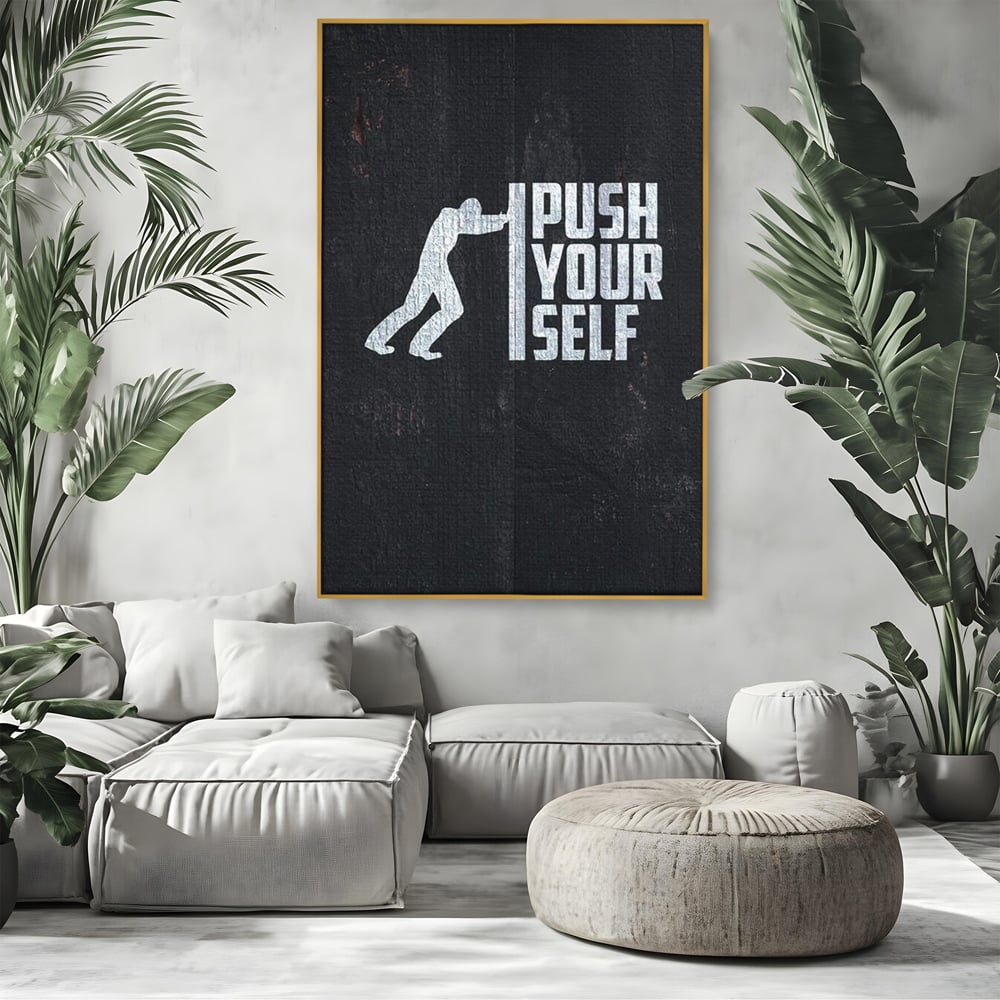 Tablou Canvas Premium, LuxCanva® Q1015, Dincolo de Limite, Motivatie, Ambitie, Mesaj, Curaj, Determinare, Efort, Succes, Energie, Birou, Dormitor