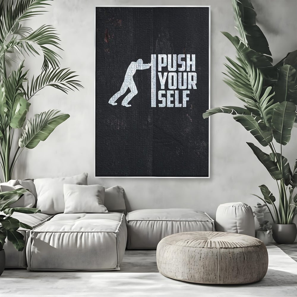 Tablou Canvas Premium, LuxCanva® Q1015, Dincolo de Limite, Motivatie, Ambitie, Mesaj, Curaj, Determinare, Efort, Succes, Energie, Birou, Dormitor
