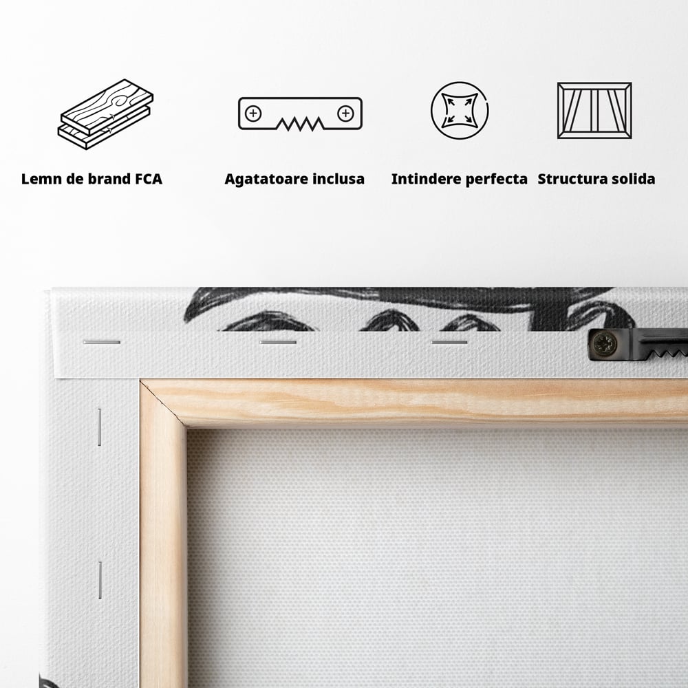Tablou Canvas Premium, LuxCanva® Q1016, Vointa de Fier, Fitness, Gym, Sala, Disciplina, Forta, Performanta, Ambitie, Inspirational, Birou, Dormitor