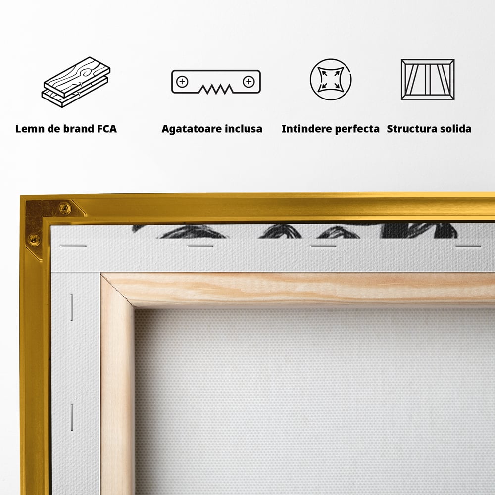 Tablou Canvas Premium, LuxCanva® Q1016, Vointa de Fier, Fitness, Gym, Sala, Disciplina, Forta, Performanta, Ambitie, Inspirational, Birou, Dormitor