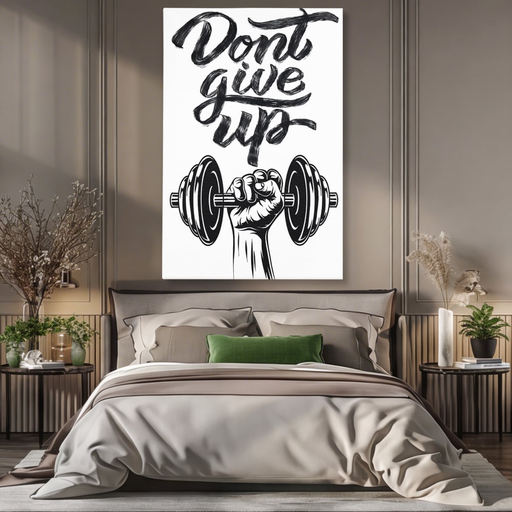 Tablou Canvas Premium, LuxCanva® Q1016, Vointa de Fier, Fitness, Gym, Sala, Disciplina, Forta, Performanta, Ambitie, Inspirational, Birou, Dormitor