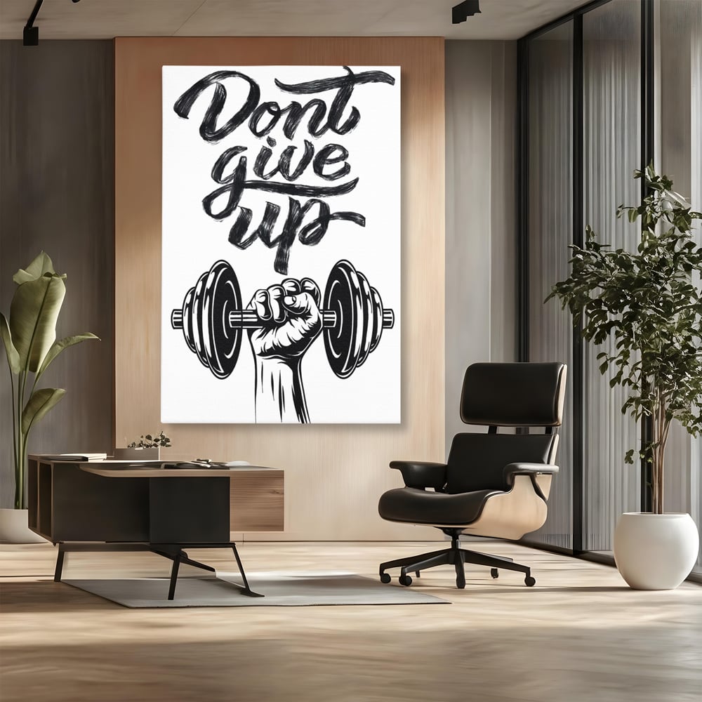 Tablou Canvas Premium, LuxCanva® Q1016, Vointa de Fier, Fitness, Gym, Sala, Disciplina, Forta, Performanta, Ambitie, Inspirational, Birou, Dormitor