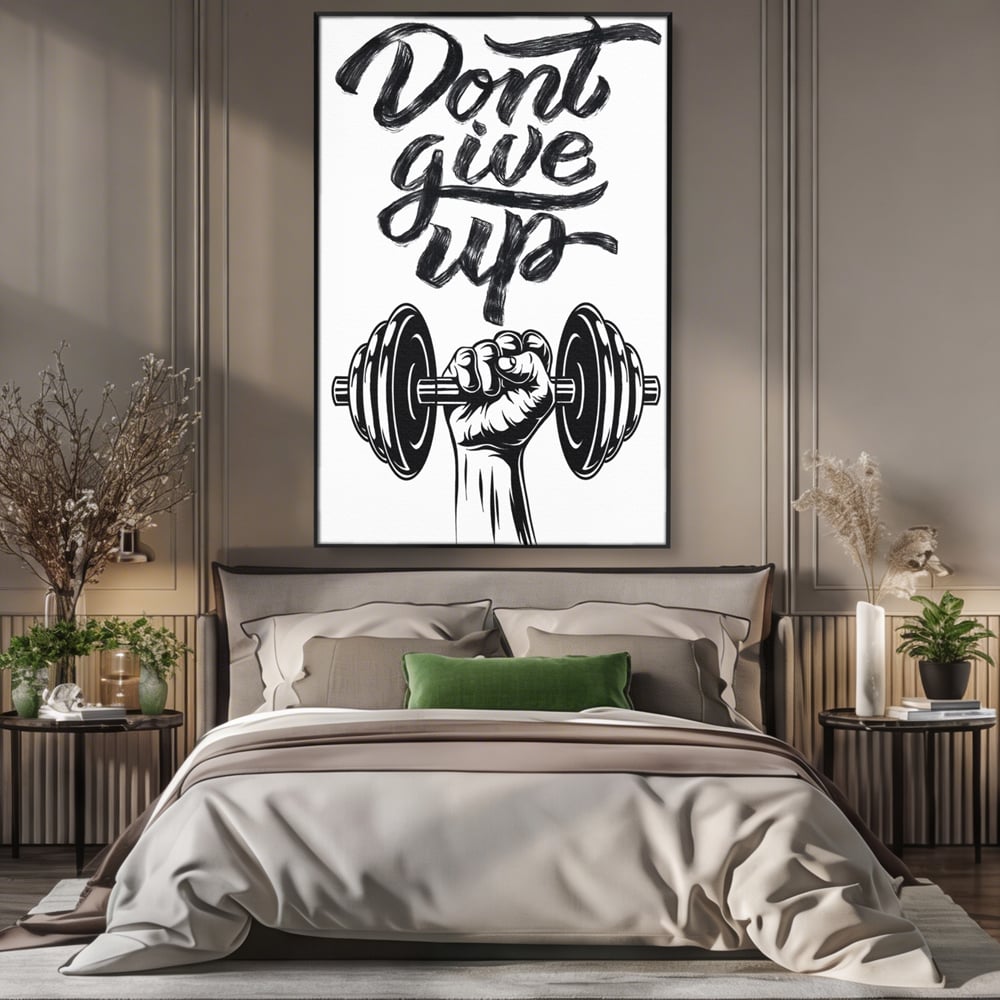 Tablou Canvas Premium, LuxCanva® Q1016, Vointa de Fier, Fitness, Gym, Sala, Disciplina, Forta, Performanta, Ambitie, Inspirational, Birou, Dormitor