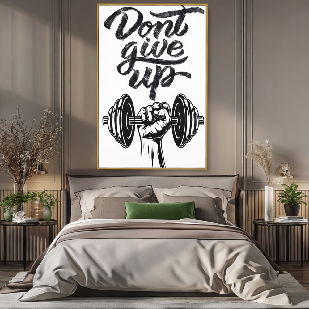 Tablou Canvas Premium, LuxCanva® Q1016, Vointa de Fier, Fitness, Gym, Sala, Disciplina, Forta, Performanta, Ambitie, Inspirational, Birou, Dormitor