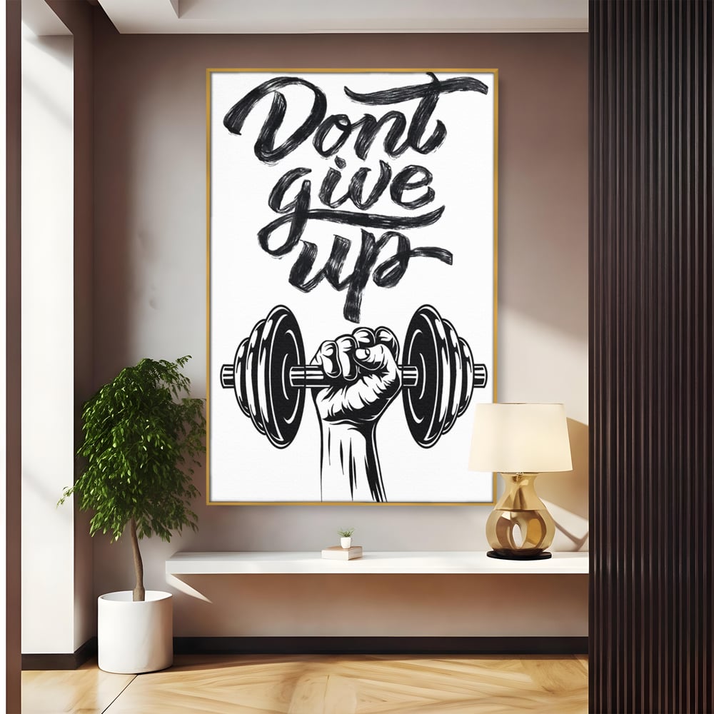 Tablou Canvas Premium, LuxCanva® Q1016, Vointa de Fier, Fitness, Gym, Sala, Disciplina, Forta, Performanta, Ambitie, Inspirational, Birou, Dormitor