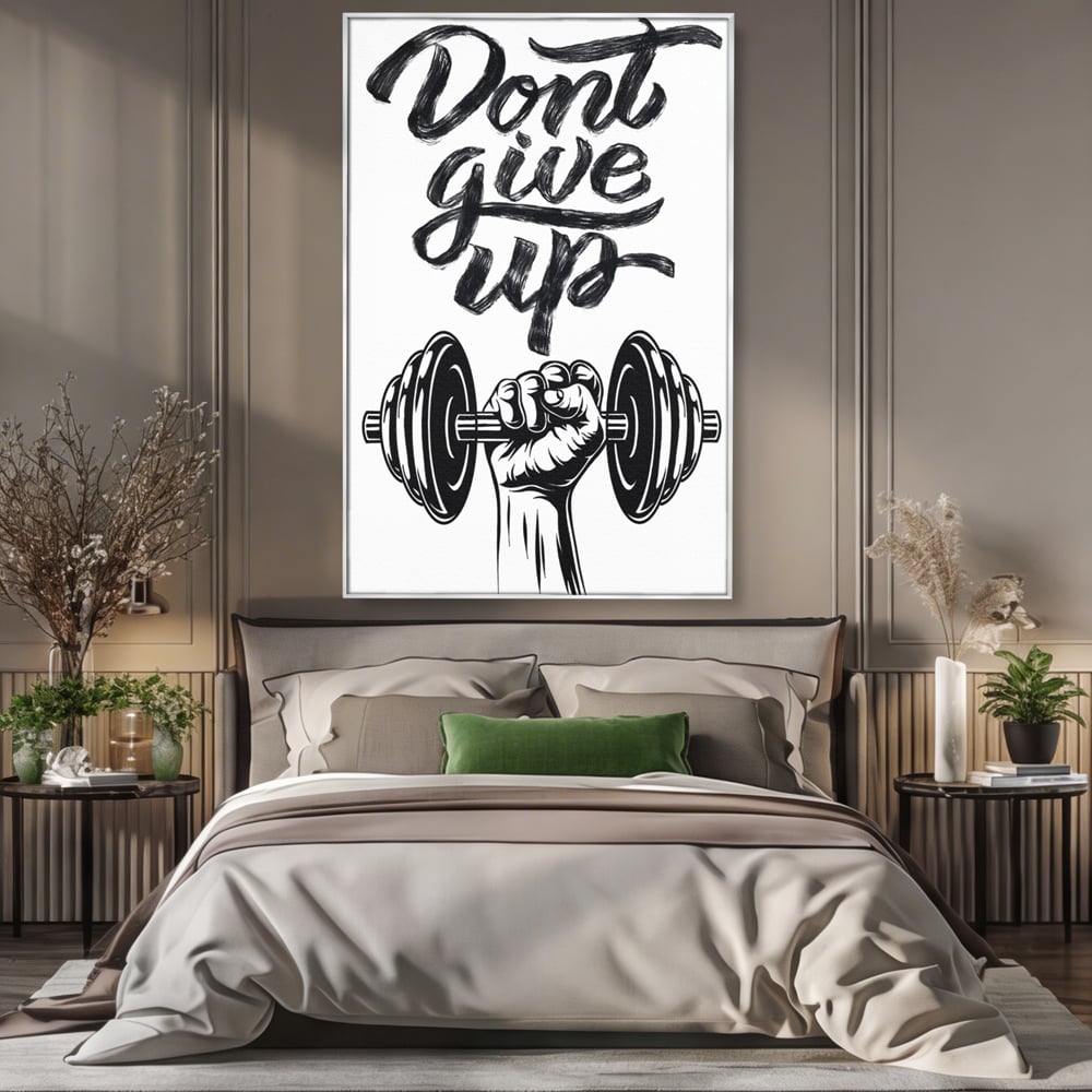 Tablou Canvas Premium, LuxCanva® Q1016, Vointa de Fier, Fitness, Gym, Sala, Disciplina, Forta, Performanta, Ambitie, Inspirational, Birou, Dormitor
