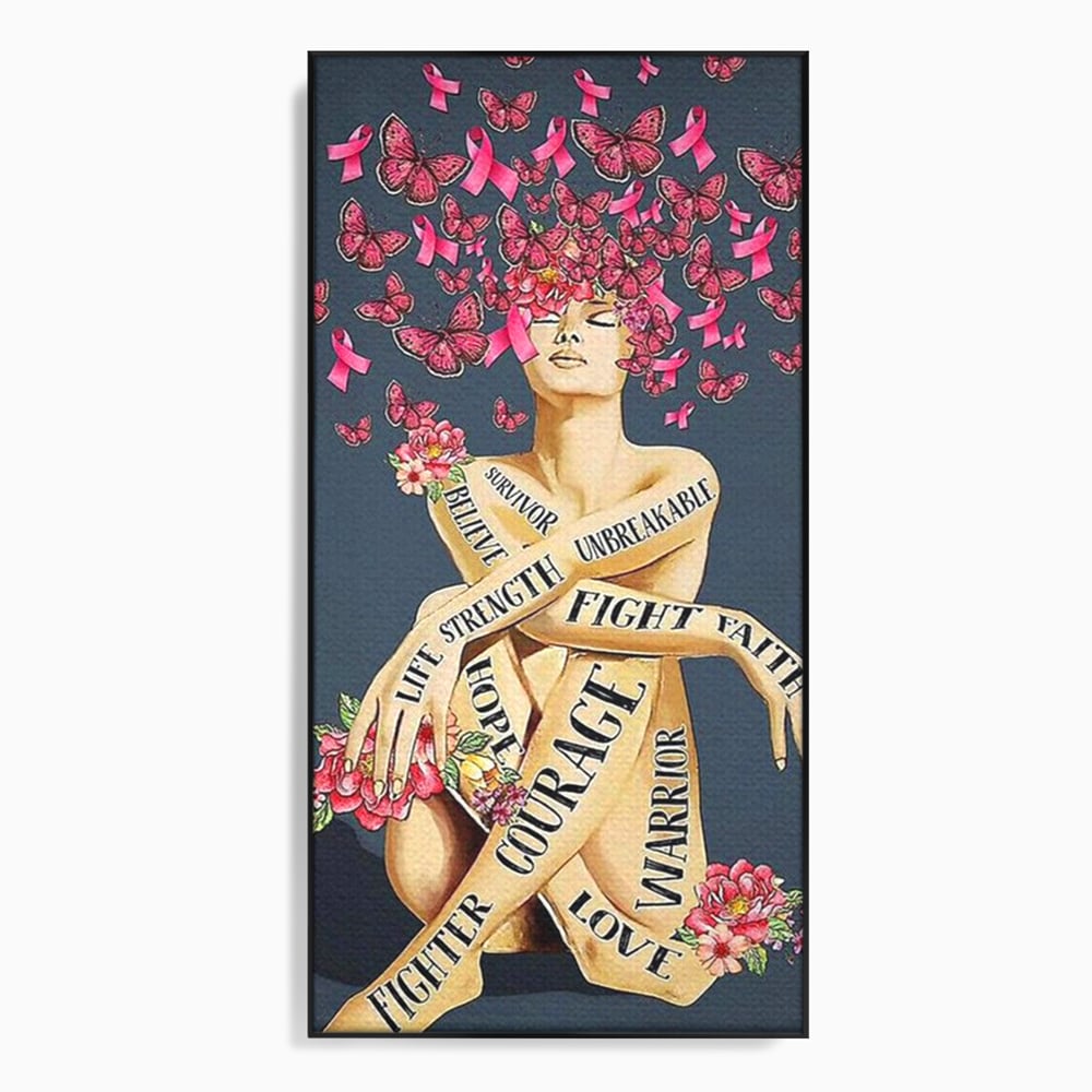 Tablou Canvas Premium, LuxCanva® Q1017, Aripile Sperantei, Ganduri, Optimism, Feminin, Flori, Motivational, Empatie, Viata, Birou, Dormitor