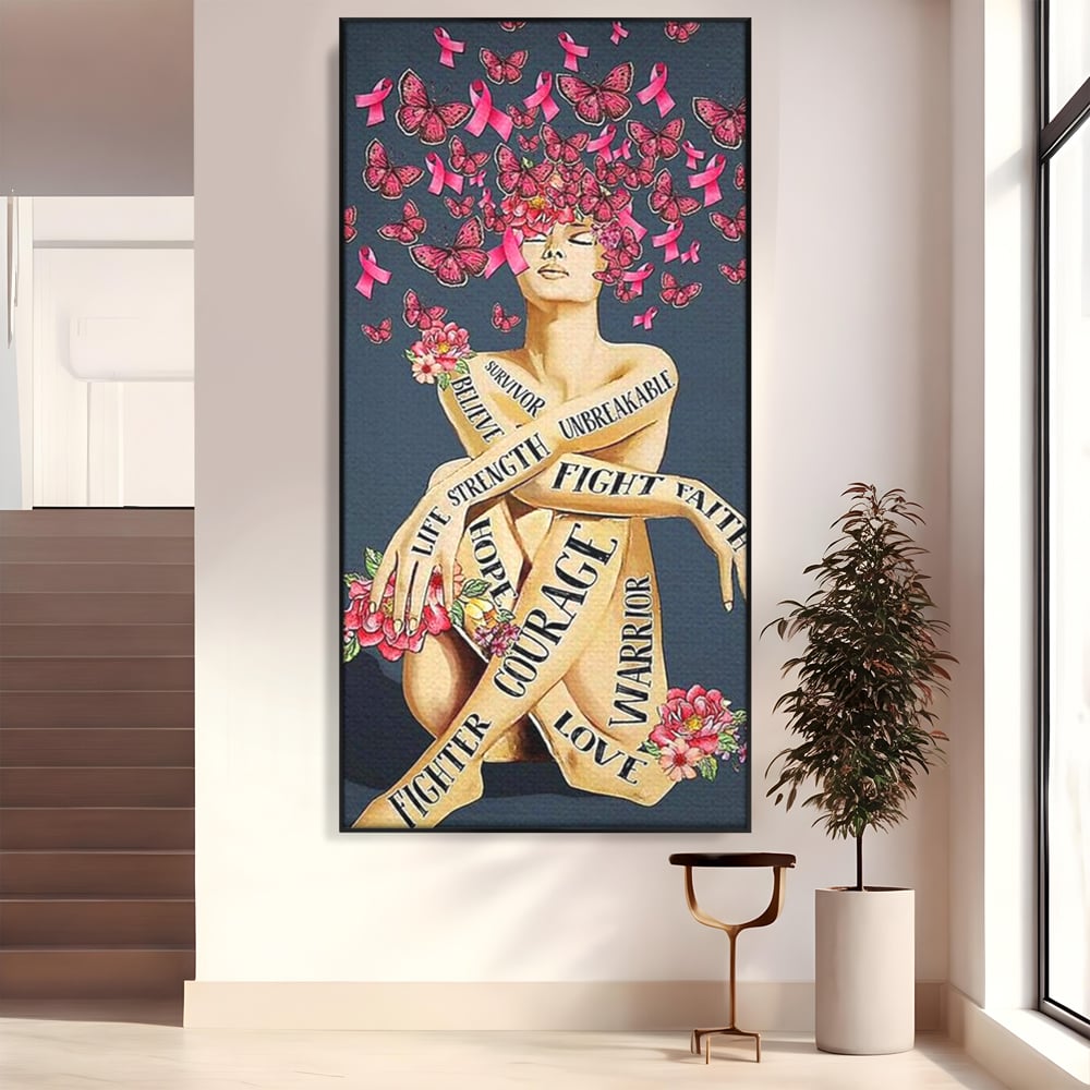 Tablou Canvas Premium, LuxCanva® Q1017, Aripile Sperantei, Ganduri, Optimism, Feminin, Flori, Motivational, Empatie, Viata, Birou, Dormitor