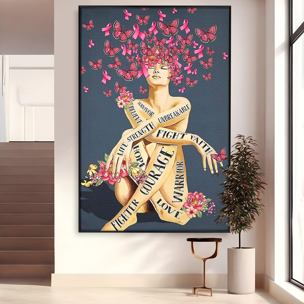 Tablou Canvas Premium, LuxCanva® Q1017, Aripile Sperantei, Ganduri, Optimism, Feminin, Flori, Motivational, Empatie, Viata, Birou, Dormitor