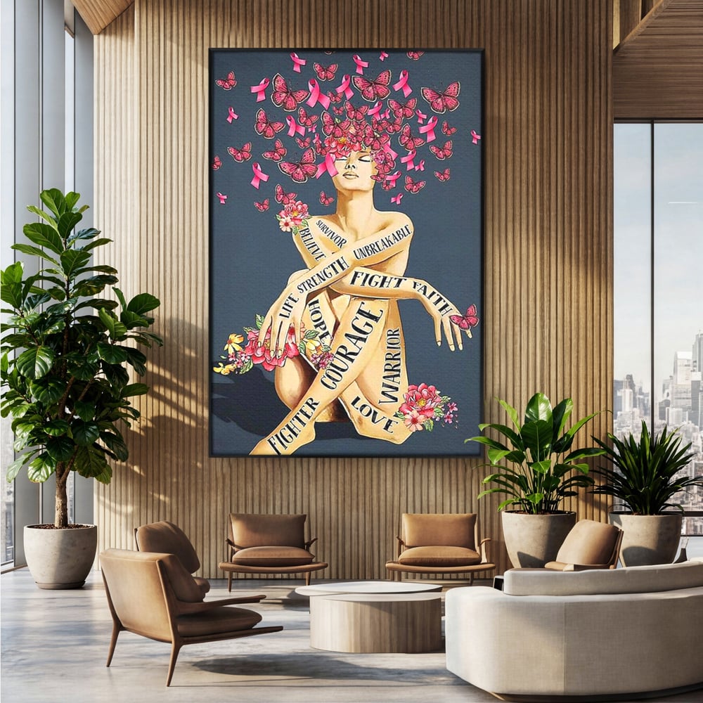 Tablou Canvas Premium, LuxCanva® Q1017, Aripile Sperantei, Ganduri, Optimism, Feminin, Flori, Motivational, Empatie, Viata, Birou, Dormitor