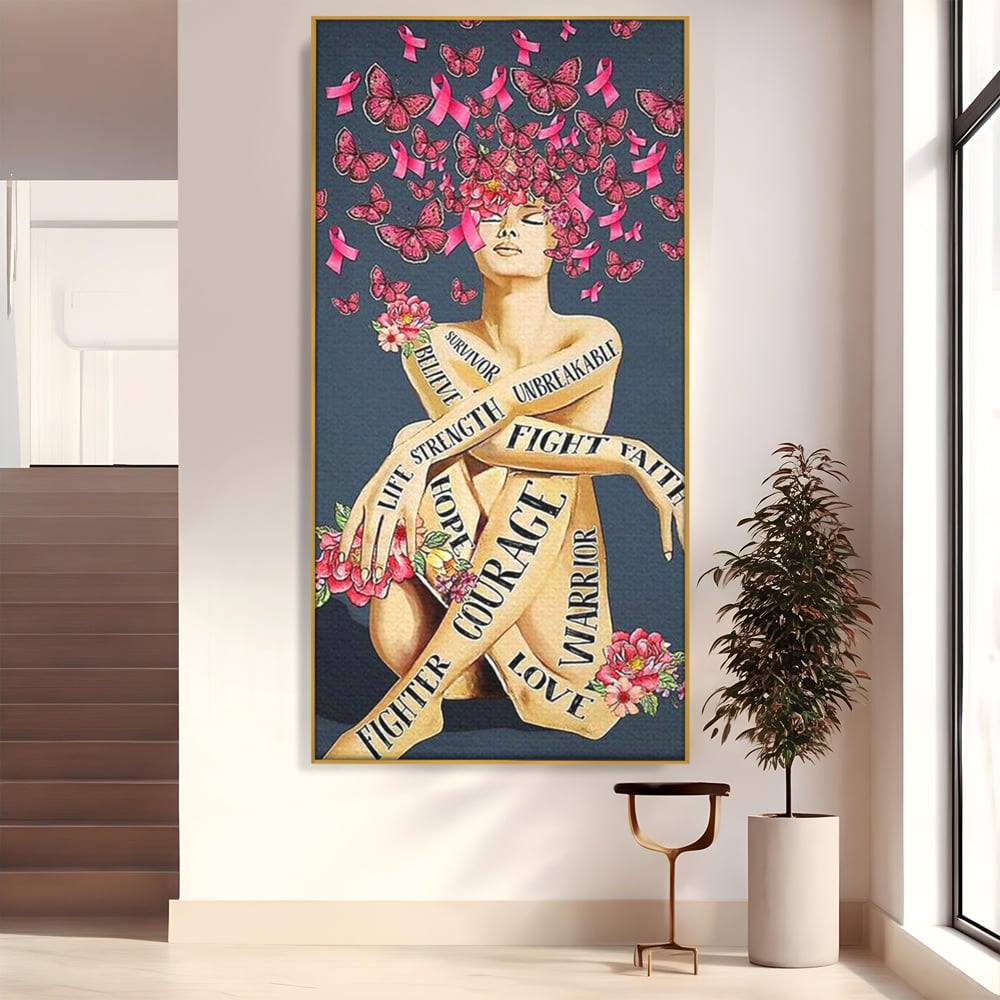 Tablou Canvas Premium, LuxCanva® Q1017, Aripile Sperantei, Ganduri, Optimism, Feminin, Flori, Motivational, Empatie, Viata, Birou, Dormitor