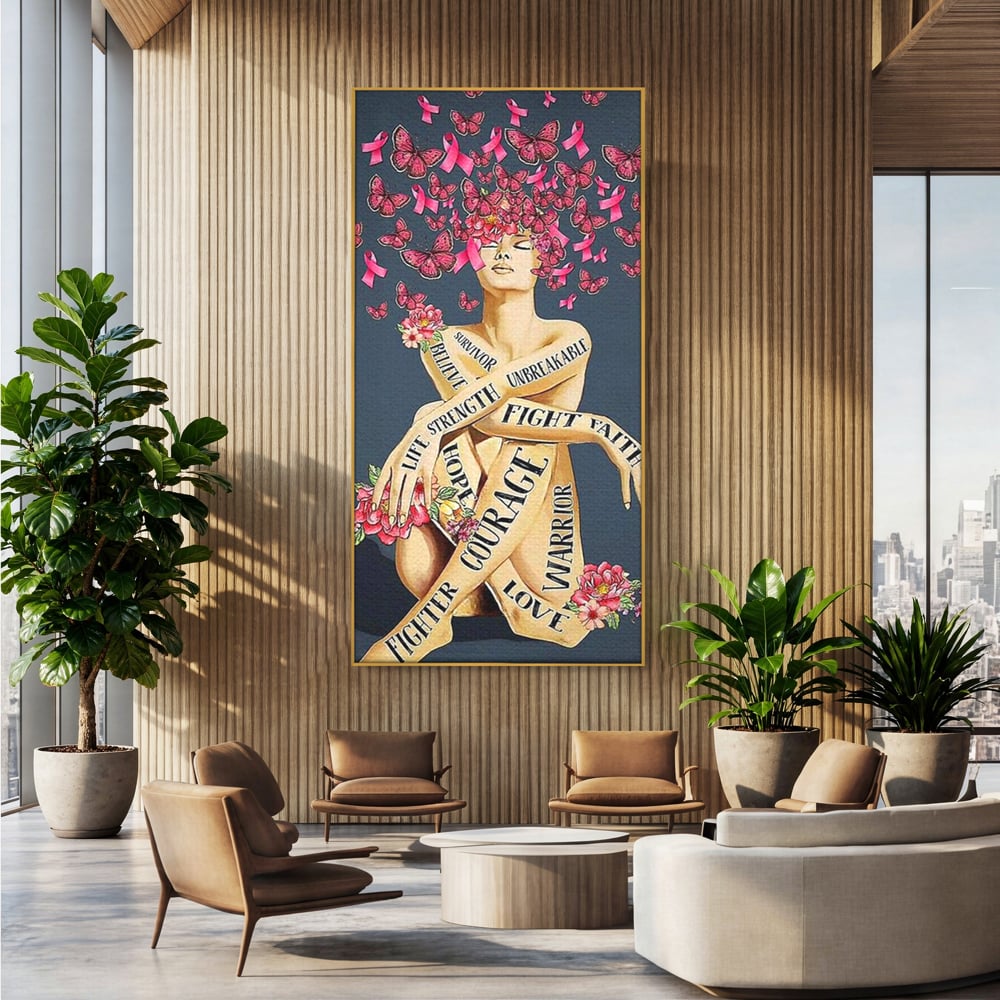 Tablou Canvas Premium, LuxCanva® Q1017, Aripile Sperantei, Ganduri, Optimism, Feminin, Flori, Motivational, Empatie, Viata, Birou, Dormitor