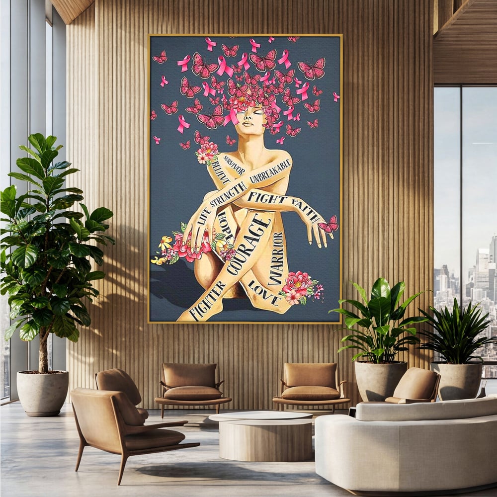 Tablou Canvas Premium, LuxCanva® Q1017, Aripile Sperantei, Ganduri, Optimism, Feminin, Flori, Motivational, Empatie, Viata, Birou, Dormitor