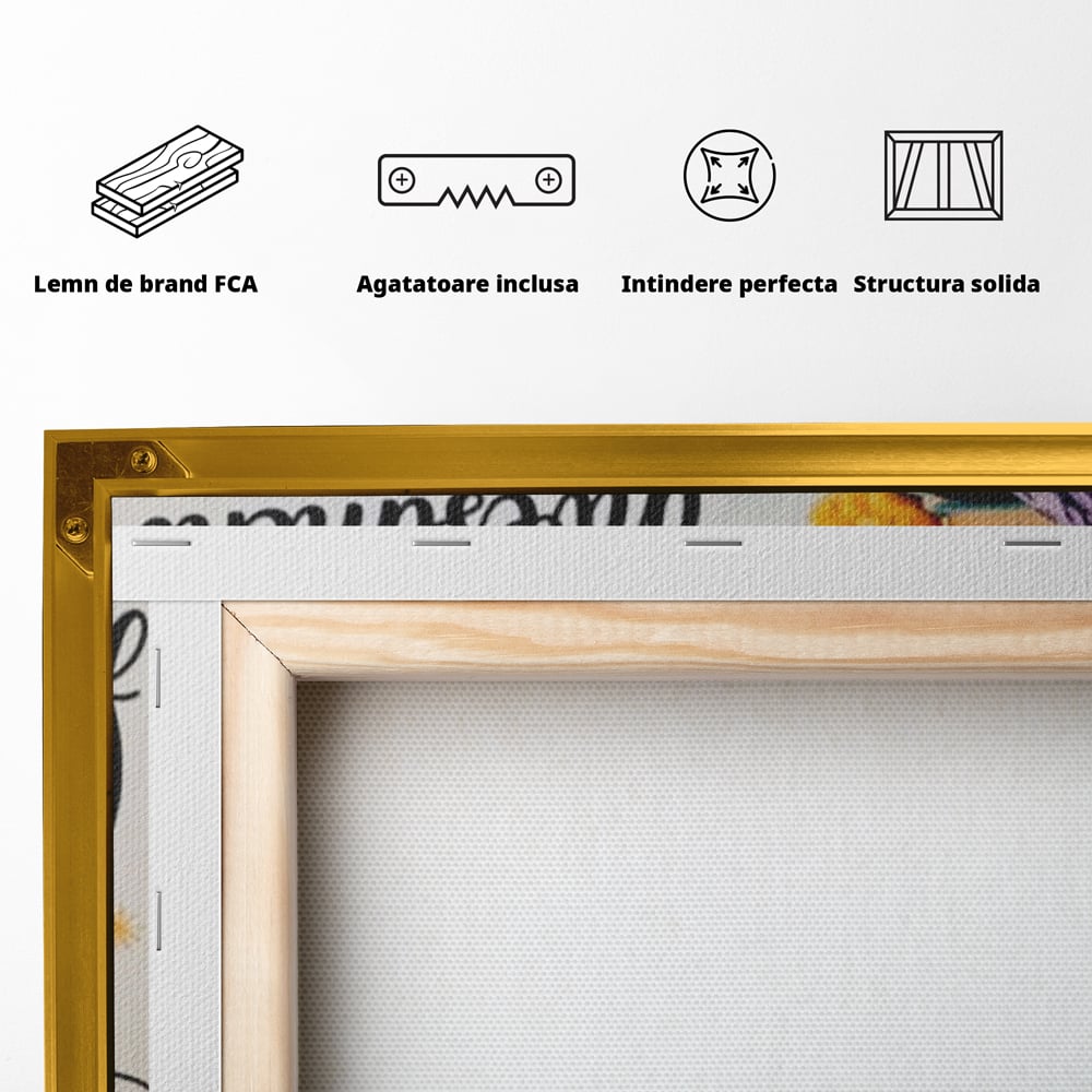 Tablou Canvas Premium, LuxCanva® Q1018, Puterea Educatiei, Carti, Cunoastere, Motivatie, Scoala, Dezvoltare, Flori, Mentor, Cultura, Succes, Birou, Dormitor