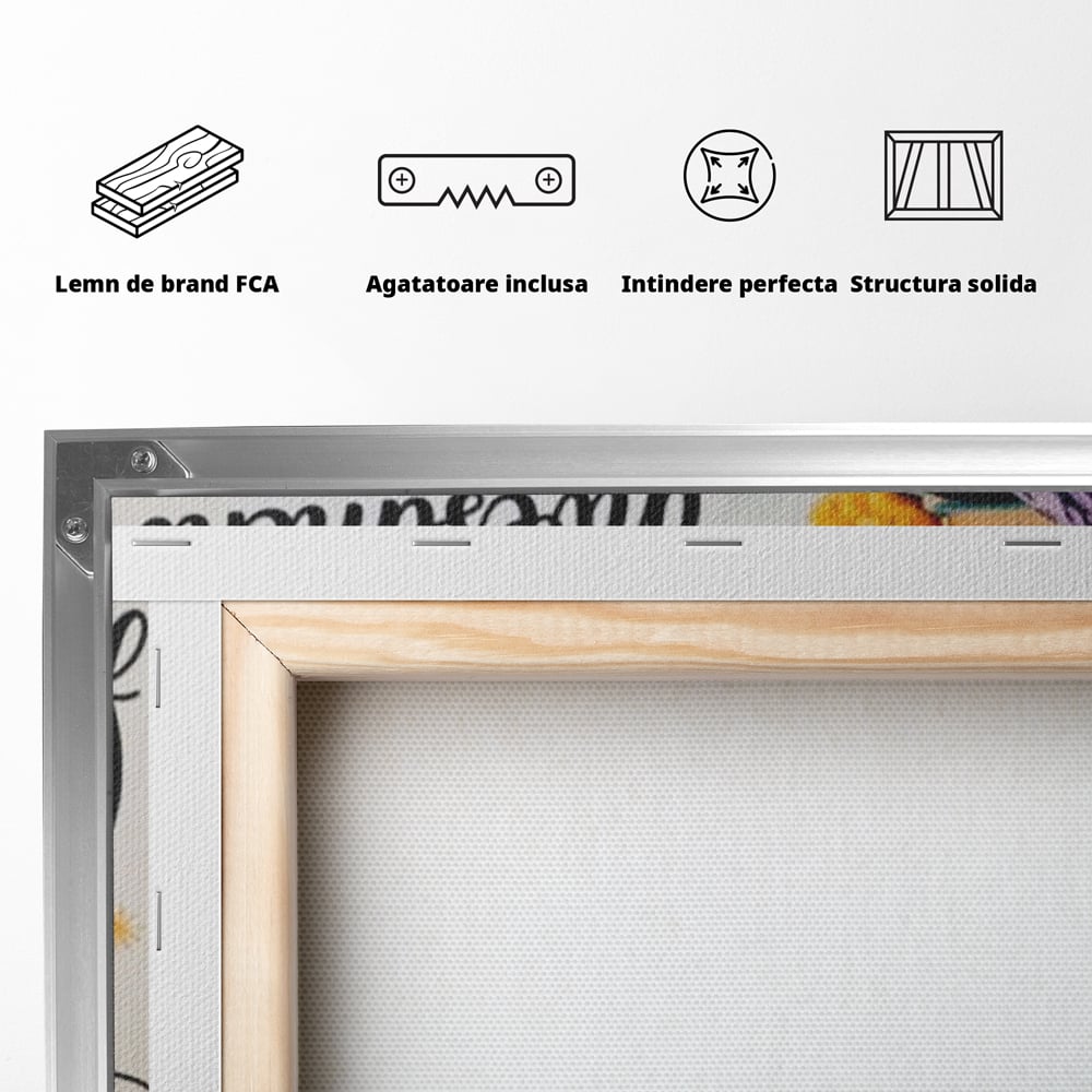 Tablou Canvas Premium, LuxCanva® Q1018, Puterea Educatiei, Carti, Cunoastere, Motivatie, Scoala, Dezvoltare, Flori, Mentor, Cultura, Succes, Birou, Dormitor