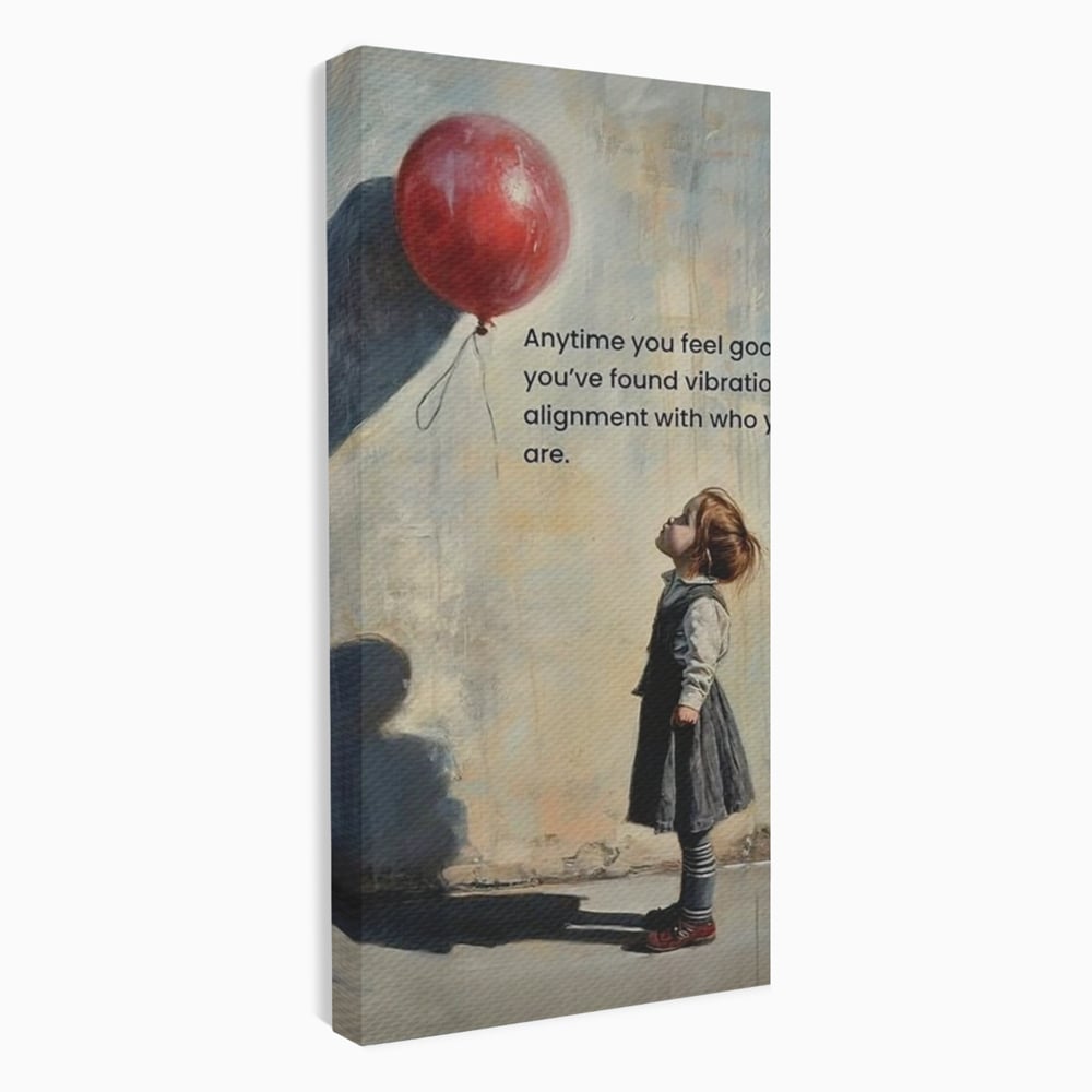 Leinwand Premium Canvas Wandkunst, LuxCanva® Q1022, Innere Harmonie, Emotion, Kind, Glück, Botschaft, Motivation, Ballon, Seele, Gewissen, Büro, Schlafzimmer