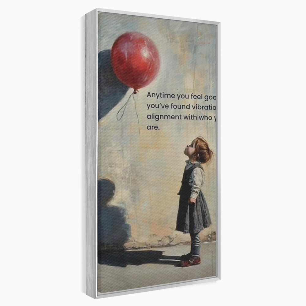 Leinwand Premium Canvas Wandkunst, LuxCanva® Q1022, Innere Harmonie, Emotion, Kind, Glück, Botschaft, Motivation, Ballon, Seele, Gewissen, Büro, Schlafzimmer