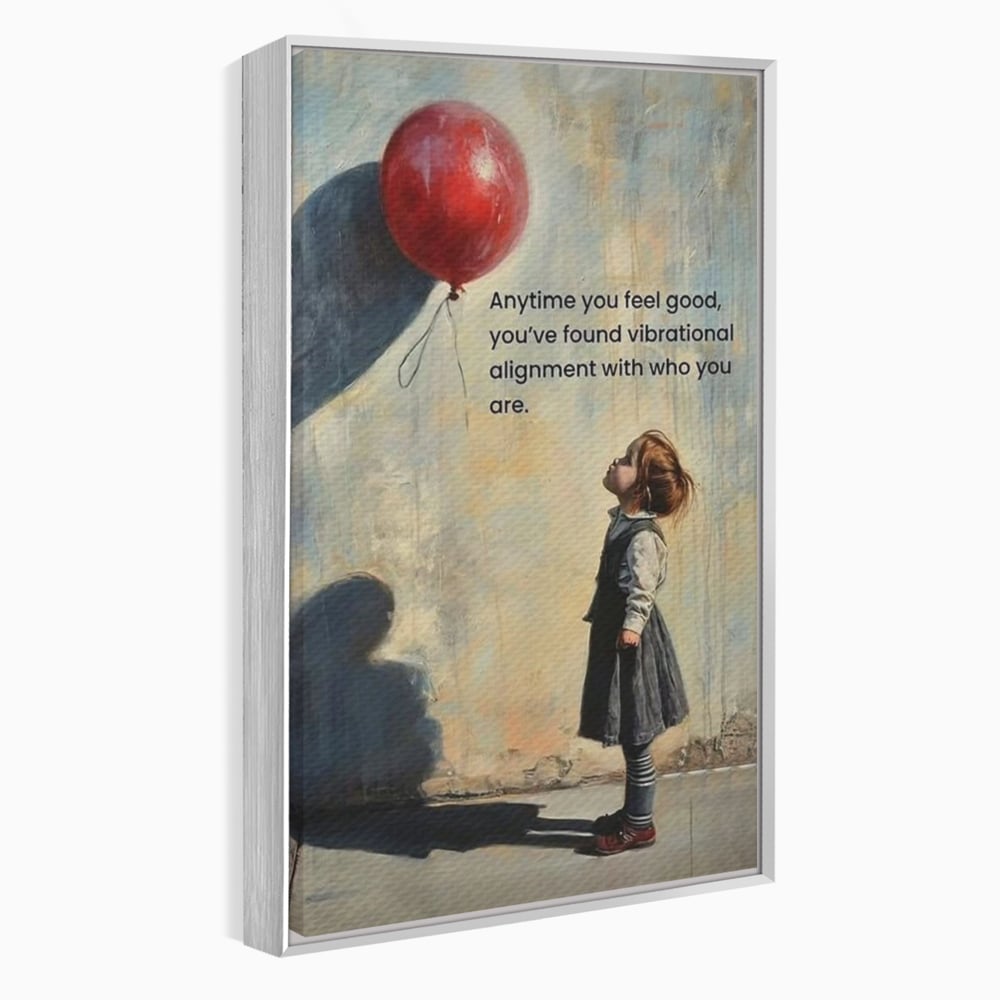 Leinwand Premium Canvas Wandkunst, LuxCanva® Q1022, Innere Harmonie, Emotion, Kind, Glück, Botschaft, Motivation, Ballon, Seele, Gewissen, Büro, Schlafzimmer