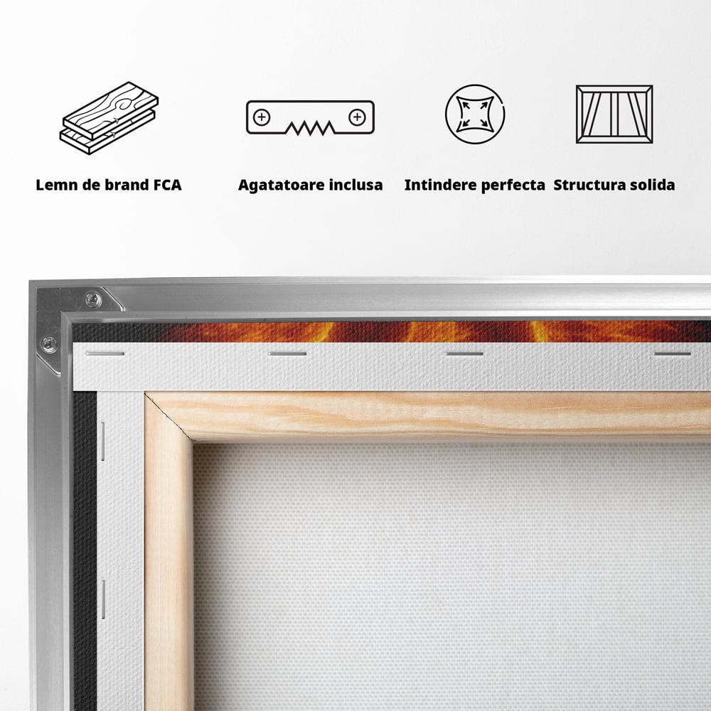 Tablou Canvas Premium, LuxCanva® Q1023, Puterea Renasterii, Phoenix, Pasare, Foc, Flacari, Motivatie, Renastere, Curaj, Triumf, Mitic, Birou, Dormitor