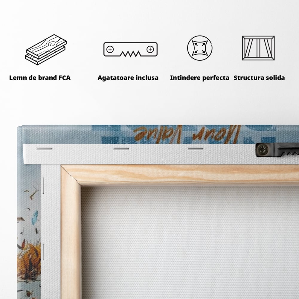 Tablou Canvas Premium, LuxCanva® Q1024, Forta in Tranzitie, Valoare, Putere, Motivational, Cerb, Animal, Natura, Schimbare, Evolutie, Birou, Dormitor