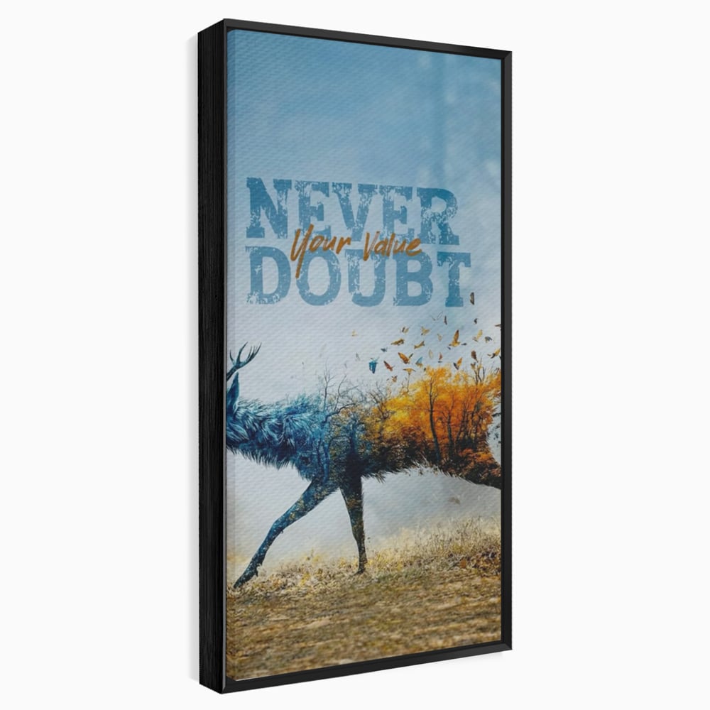 Tablou Canvas Premium, LuxCanva® Q1024, Forta in Tranzitie, Valoare, Putere, Motivational, Cerb, Animal, Natura, Schimbare, Evolutie, Birou, Dormitor