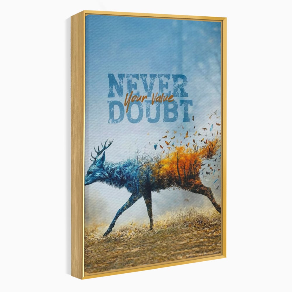 Tablou Canvas Premium, LuxCanva® Q1024, Forta in Tranzitie, Valoare, Putere, Motivational, Cerb, Animal, Natura, Schimbare, Evolutie, Birou, Dormitor
