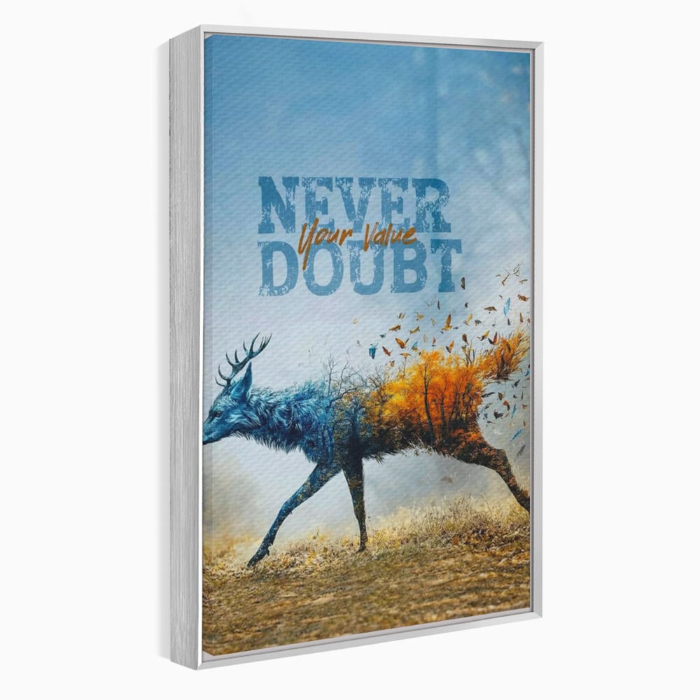 Tablou Canvas Premium, LuxCanva® Q1024, Forta in Tranzitie, Valoare, Putere, Motivational, Cerb, Animal, Natura, Schimbare, Evolutie, Birou, Dormitor