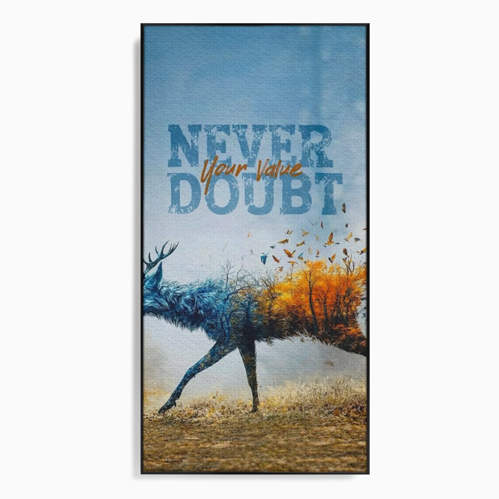 Tablou Canvas Premium, LuxCanva® Q1024, Forta in Tranzitie, Valoare, Putere, Motivational, Cerb, Animal, Natura, Schimbare, Evolutie, Birou, Dormitor