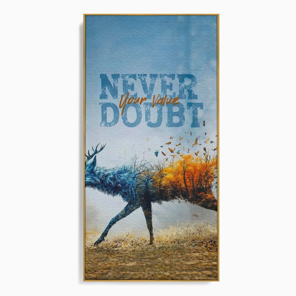 Tablou Canvas Premium, LuxCanva® Q1024, Forta in Tranzitie, Valoare, Putere, Motivational, Cerb, Animal, Natura, Schimbare, Evolutie, Birou, Dormitor