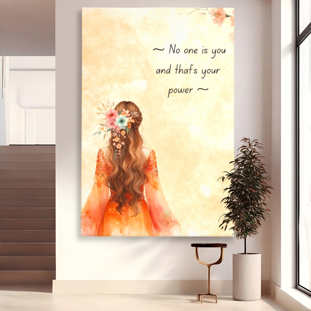 Tablou Canvas Premium, LuxCanva® Q1026, Unic prin Natura, Unicitate, Suflet, Echilibru, Delicatete, Feminitate, Curaj, Floral, Armonie, Birou, Dormitor