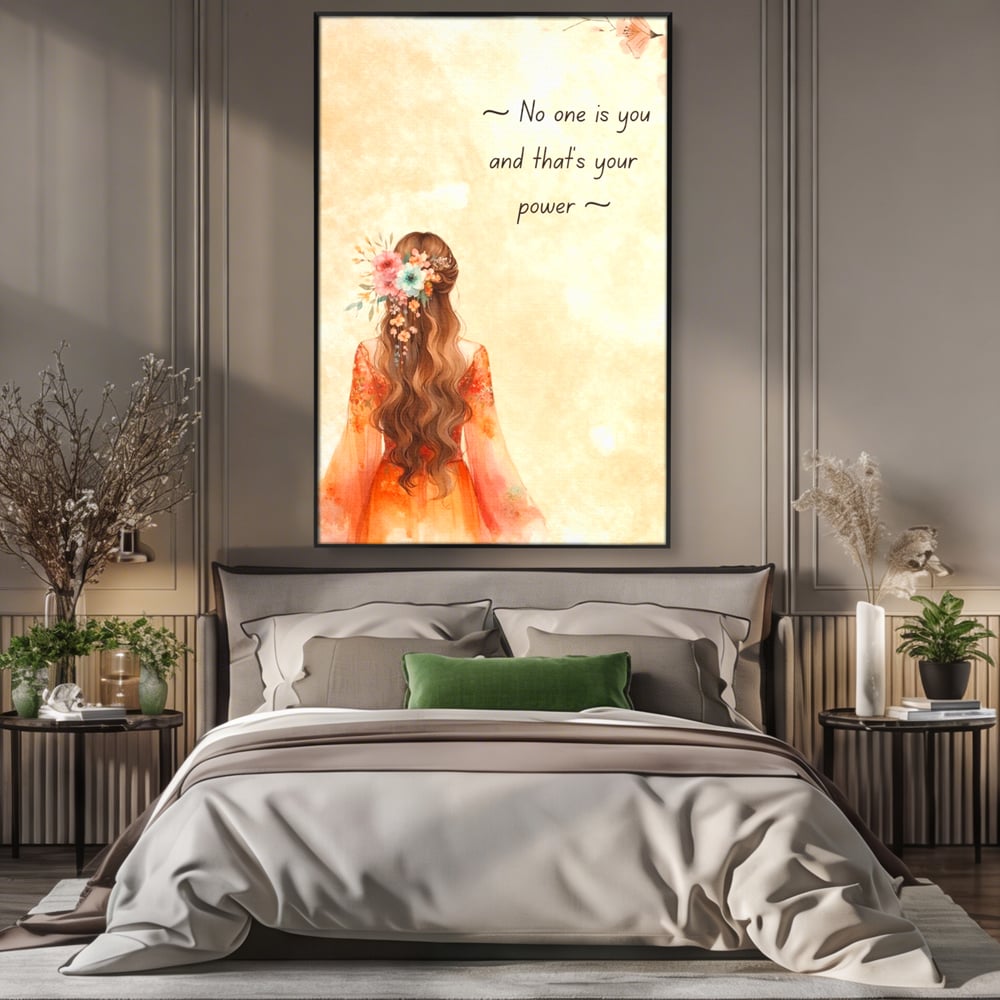 Tablou Canvas Premium, LuxCanva® Q1026, Unic prin Natura, Unicitate, Suflet, Echilibru, Delicatete, Feminitate, Curaj, Floral, Armonie, Birou, Dormitor