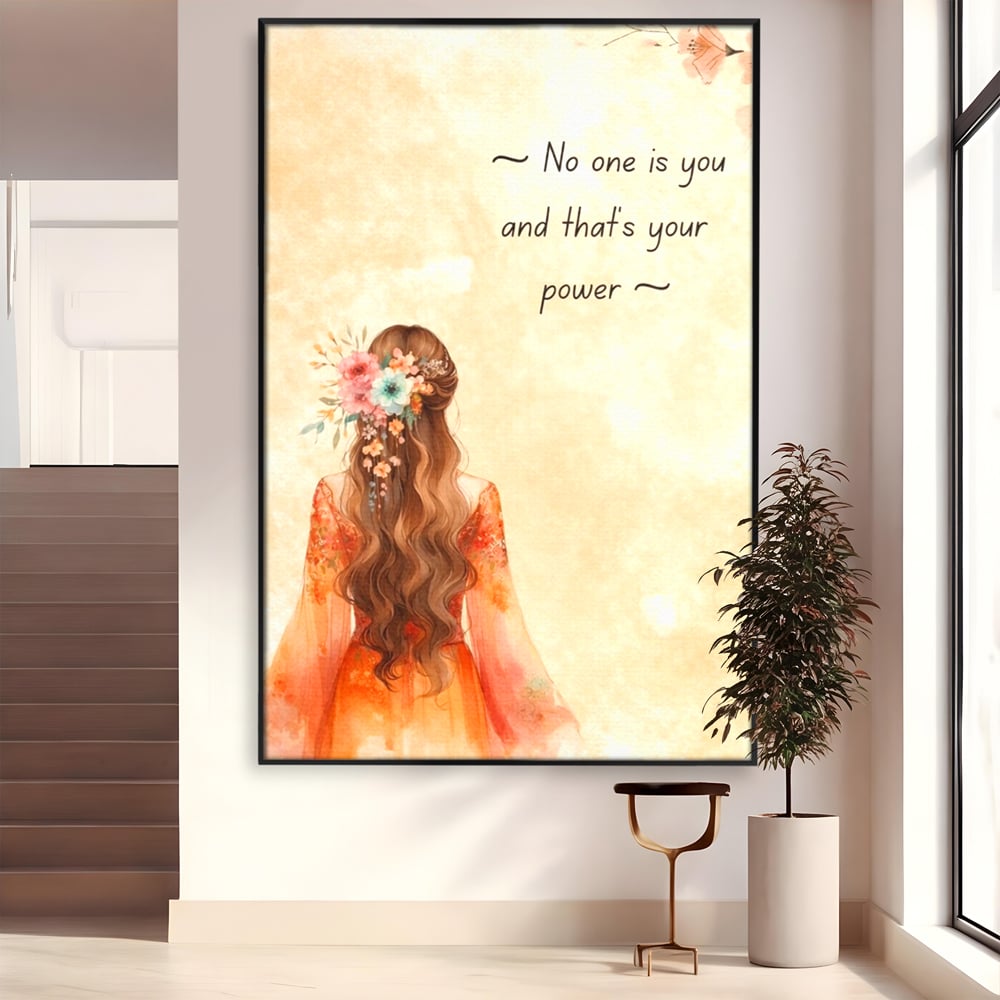 Tablou Canvas Premium, LuxCanva® Q1026, Unic prin Natura, Unicitate, Suflet, Echilibru, Delicatete, Feminitate, Curaj, Floral, Armonie, Birou, Dormitor