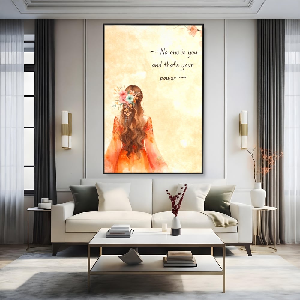 Tablou Canvas Premium, LuxCanva® Q1026, Unic prin Natura, Unicitate, Suflet, Echilibru, Delicatete, Feminitate, Curaj, Floral, Armonie, Birou, Dormitor