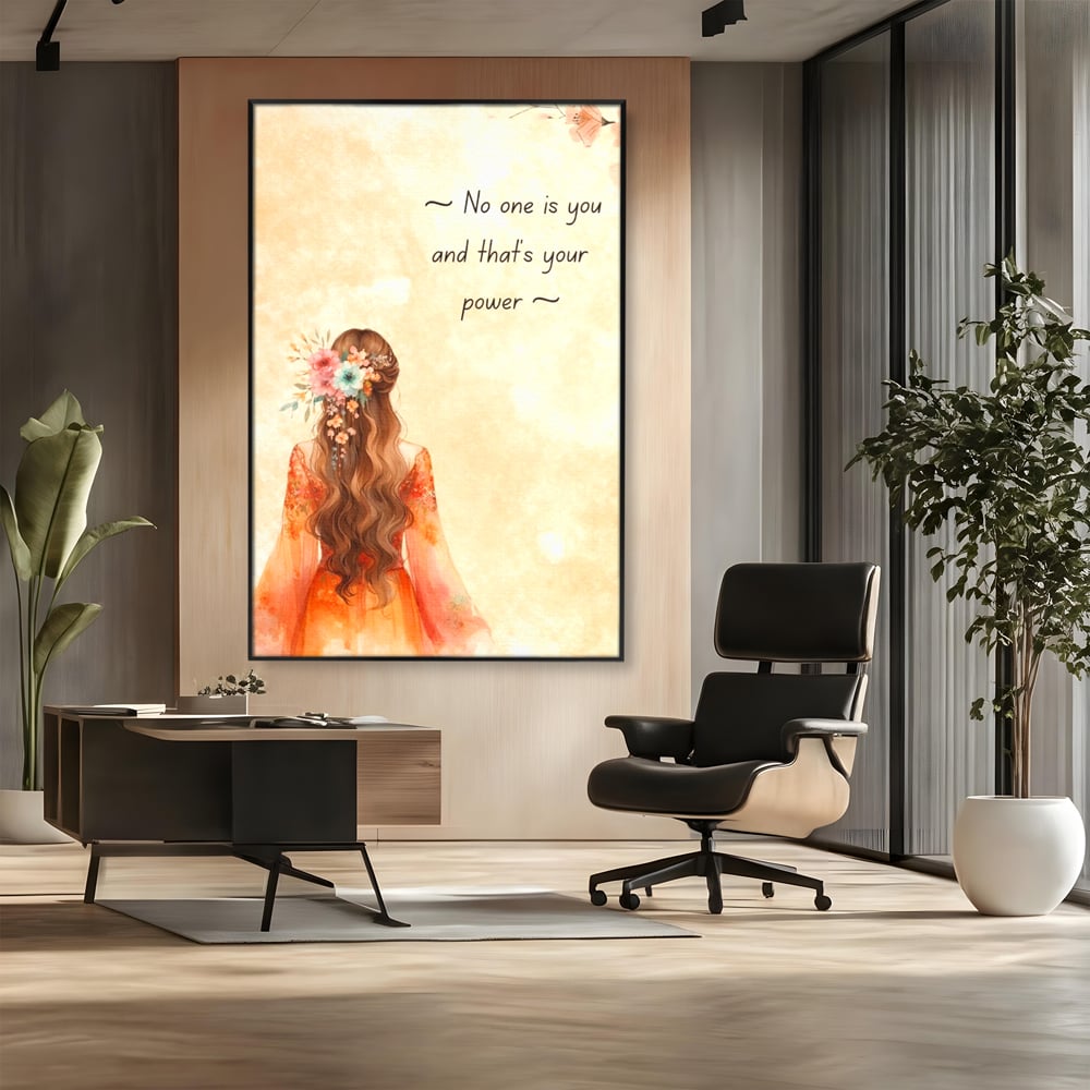 Tablou Canvas Premium, LuxCanva® Q1026, Unic prin Natura, Unicitate, Suflet, Echilibru, Delicatete, Feminitate, Curaj, Floral, Armonie, Birou, Dormitor