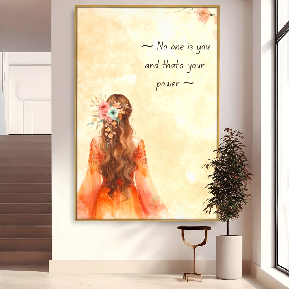 Tablou Canvas Premium, LuxCanva® Q1026, Unic prin Natura, Unicitate, Suflet, Echilibru, Delicatete, Feminitate, Curaj, Floral, Armonie, Birou, Dormitor
